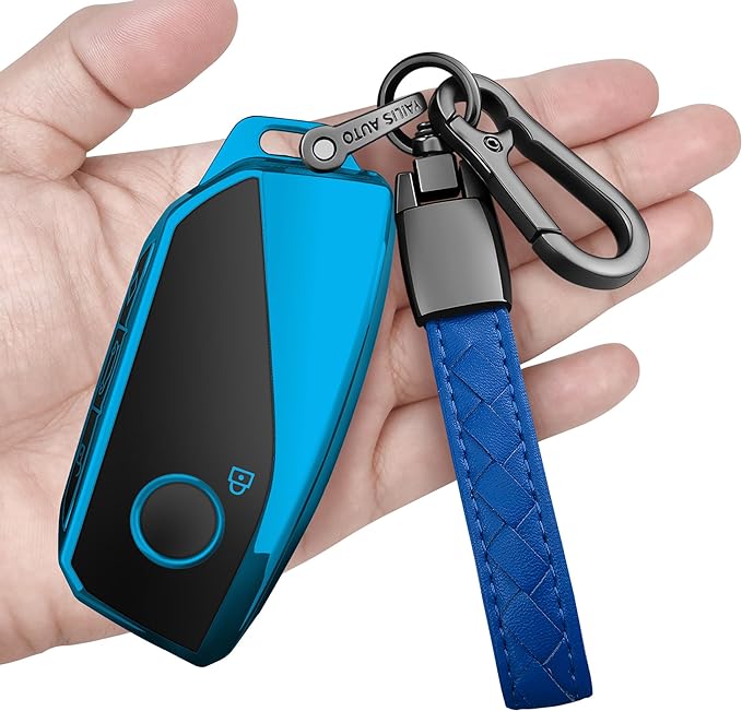 indeda for BMW Key Fob Cover with Keychain Soft Full Protection Key Shell Key Case Compatible with BMW I7 M Sport 2023 X7 i7 xi X1 IX M5 7 Series 735Li 740