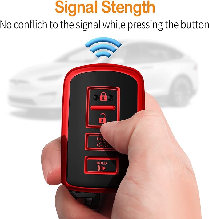 indeda for Toyota Key fob Cover with Leather Keychain,Soft TPU Full Cover Protection Key Case for Toyota Corolla, Camry, Avalon, Rav 4, Highlander Key Fob Shell