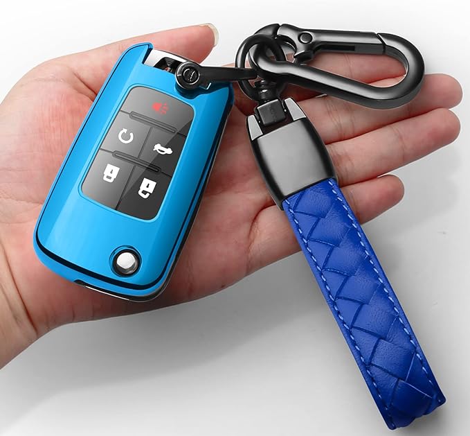 Key Fob Cover Compatible outlet with Chevrolet Chevy Cruze Equinox Impala Keychains