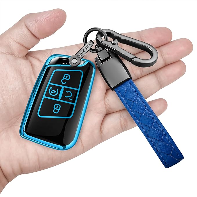 Sindeda for Volkswagen Key Fob Cover with Keychain Soft Full Protection Key Shell Key Case Compatible with Volkswagen Tiguan Atlas Jetta Passat Golf Alltrack