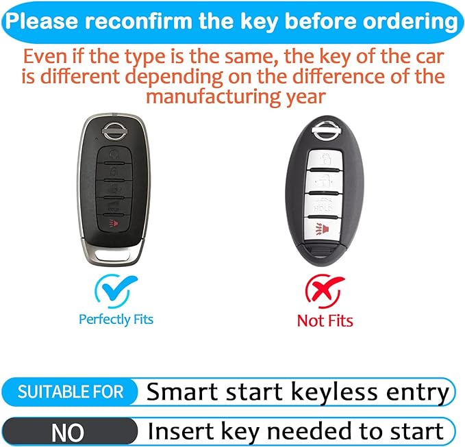 Sindeda for Nissan Key Fob Cover with Keychain Soft Full Protection Key Shell Key Case Compatible with 2023 2024 Nissan Pathfinder Rouge 4Runner